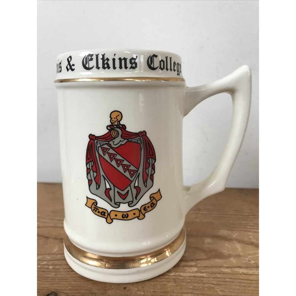 Vtg Davis Elkins College West Virginia TKE Sweetheart 1969 Beer Stein Mug 5.5"